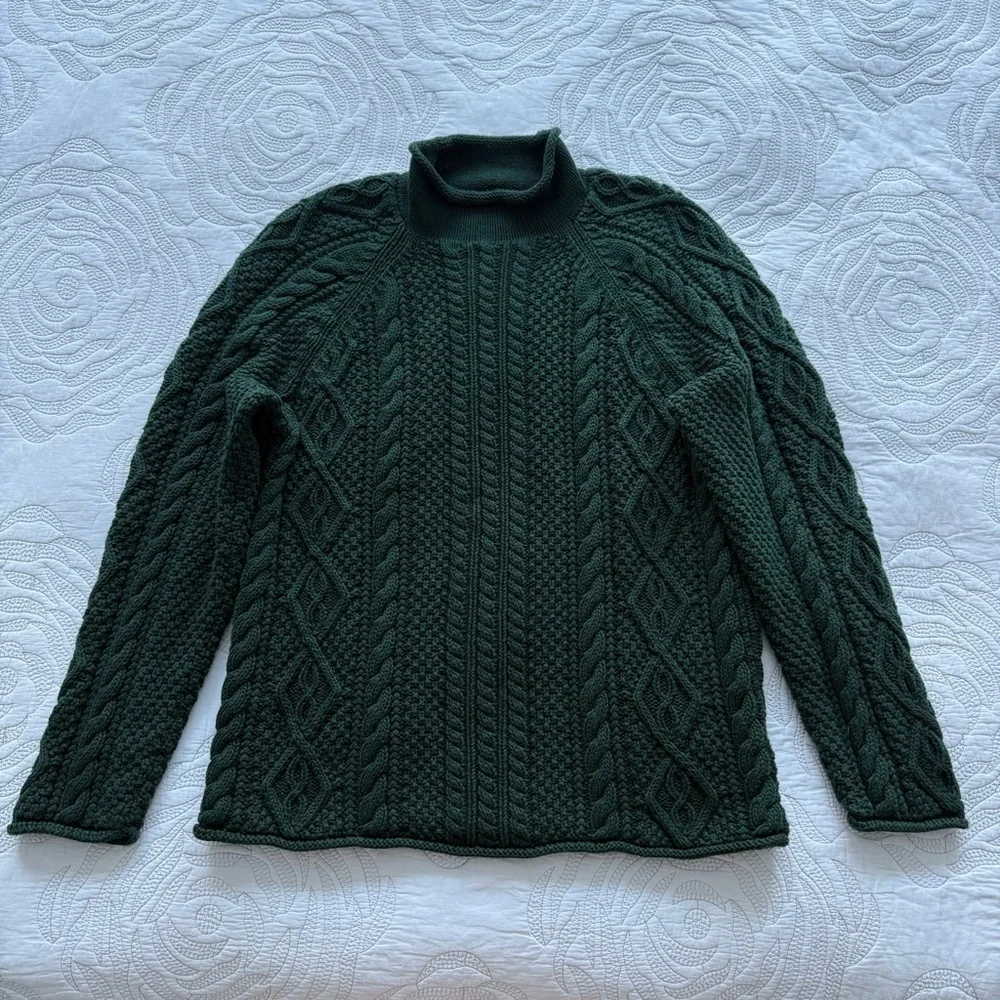 J. Crew - Cotton Cable-knit Rollneck™ Sweater - Green